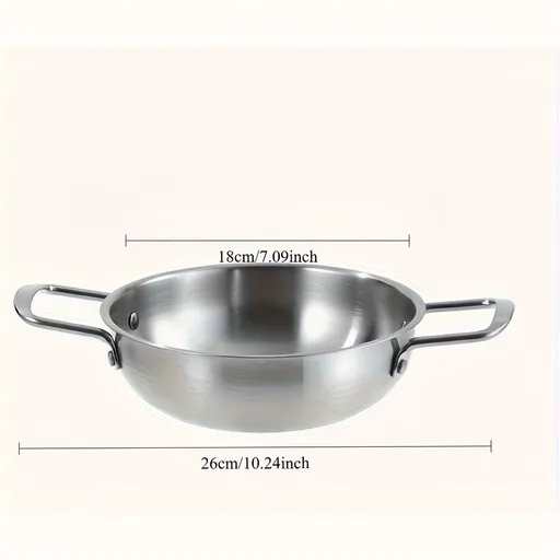 Stainless Steel Frying Pan, Professional Non-Stick Skillet, Suitable for Cooking Pizza And Stir-Frying - Dishwasher Safe, Compatible with All Types of Stoves Silvery