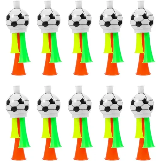10PCS Plastic Soccer Horns for Fans, Stadium Horn Mini Air Horn Loud Noise Maker for Football Games Sporting Events Carnival Party Supplies