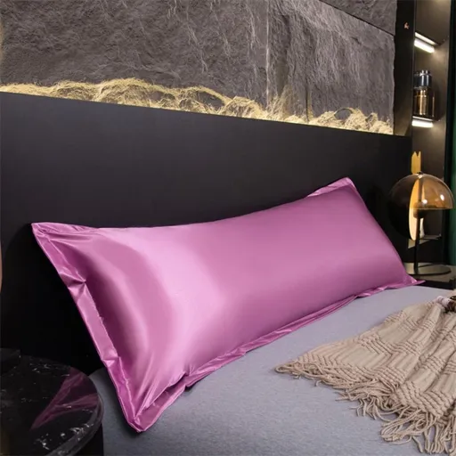 Solid Color Long Body Pillowcase Soft Washable Pillow Cover Breathable 39.4x18.9 In for Bedroom Couples Family Home Rest Sleep Body Pillow Bedding Cover Sleek Minimal Look Home Gift Entryway Decor