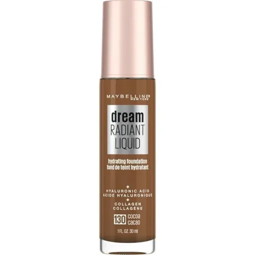 Maybelline Dream Radiant Liquid Foundation Makeup, 130 Cocoa, 1 fl oz