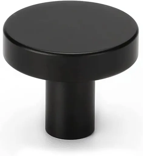 20 Pack Black Cabinet Knobs Round Dresser Knobs Matte Black Solid Kitchen Cabinet Knobs Aluminum Alloy Cabinet Door Knobs for Dresser Drawers Vintage Cabinet Knobs Drawer Knobs