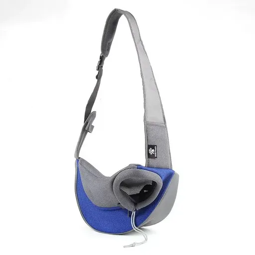 Sling Pet Carrier Bag for Small Cats and Dogs, Breathable Mesh Travel Shoulder Bag with Adjustable Strap, Convenient Hands-Free Walking Companion for Outdoor Adventures (Blue)