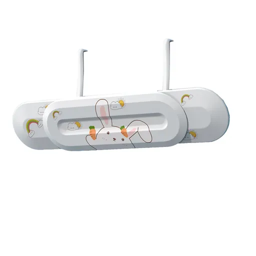 AC Conditioner Windshield 74 to 97cm Adjustable Universal Deflector Wind Cooled Baffle Air Wing Air Baffle with Stickers Windshield Plus Bunny Stickers