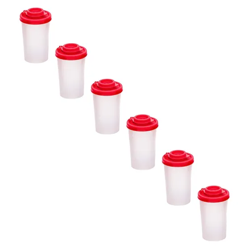 6 Pieces Salt And Pepper Shakers Moisture Proof, Plastic Salt Shakers, Salt Shaker To Go Camping Picnic Outdoors Kitchen Lunch Boxes, Red