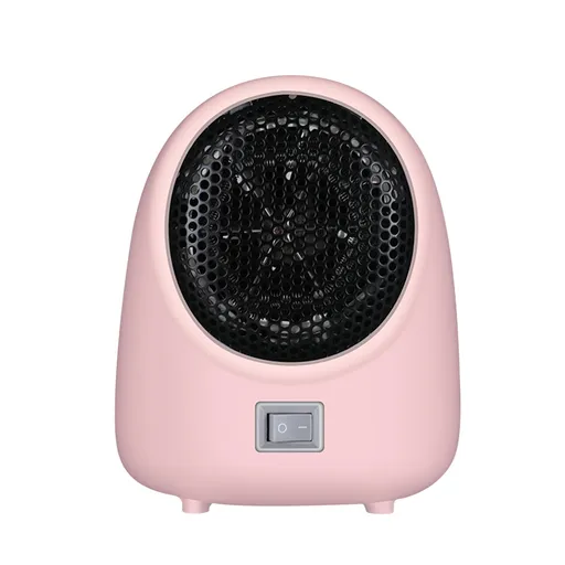 Portable Desk Space Heater, quiet energy saving bathroom warmer with fast heating, tipping and overheat protection, Pink