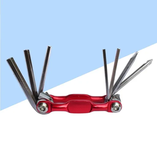 8-in-1 Compact Bike Repair Tool Set for Cyclists, Alloy Steel Construction, Portable and Multi-Functional