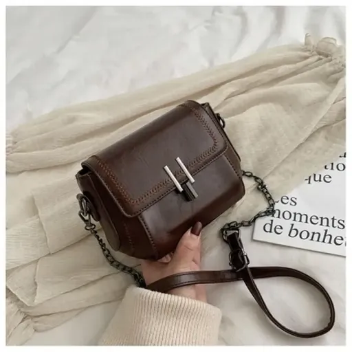 Trendy Vintage Mini Bag | PVC Light Travel, Go Freely — Commute & Outdoor Dual-Purpose Crossbody Shoulder Bag./brown