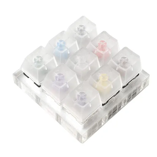 Mechanical Keyboard Switches 9-axis Keyboard Tester Kit with Clear Keycaps for Mechanical Keyboard Accessories