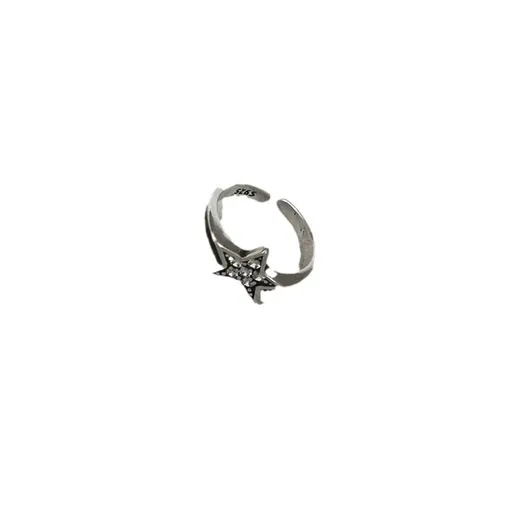 Fashion Pentagram Geometric Star Ring For Women Adjustable Finger Ring Jewelry Vintage Irregular Aesthetics Y2k Accessories