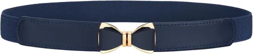 Womens Skinny Elastic Belt Stretchy Bow Belt for Women Dresses Thin Waist Ladies Belts