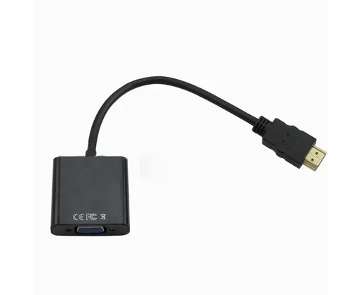 1080P HDMI-compatible Male to VGA Female Adapter Converter Video Cable Cord for PC HDTV DVD - Black