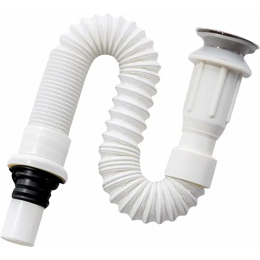 Sink Drain, Space-Saving Drain, Flexible Sink Drain, Sink Drain, Extendable From 40 To 80 Cm