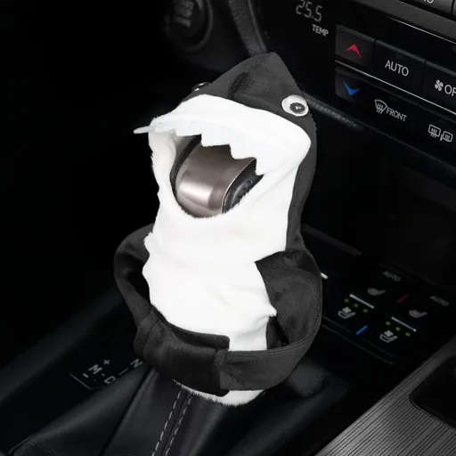 Car Gear Shift Cover, Universal Hoodie, Cute Shark Cover for Knob Protection, Automotive Interior Gadgets, Accessories Women and Man Gifts Black -