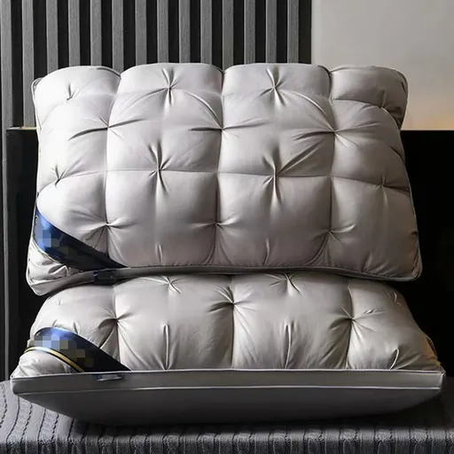 Luxury Pillow Quilted Pillow High-Quality Pillow Comfortable Pillow Bedding - Gray - Size 1200g high pillow