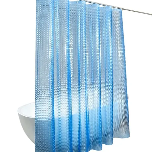 PEVA Thickened Shower Curtain Liner 180x180cm with Rustproof Grommets and Hooks - Style 1