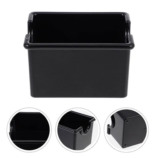 Black Acrylic Sugar Packet Organizer for Coffee Bar and Tea Bags Storage 9.5 x 5.5 x 5 Inches