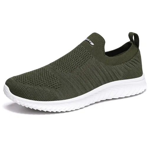 Men Sports Shoes Lightweight Breathable Mesh A19 army green 45