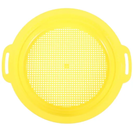 1Set Handheld Sifting Pan for Plated Gold Mining with Smooth Inner Wall Yellow