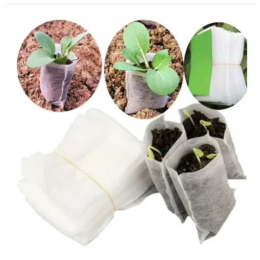 Seedling Nursery Bags Fabric Seed Planting Bag Pots for Plants,Fruits,Vegetables Planting Transplant Grow Pouch 100 pcs