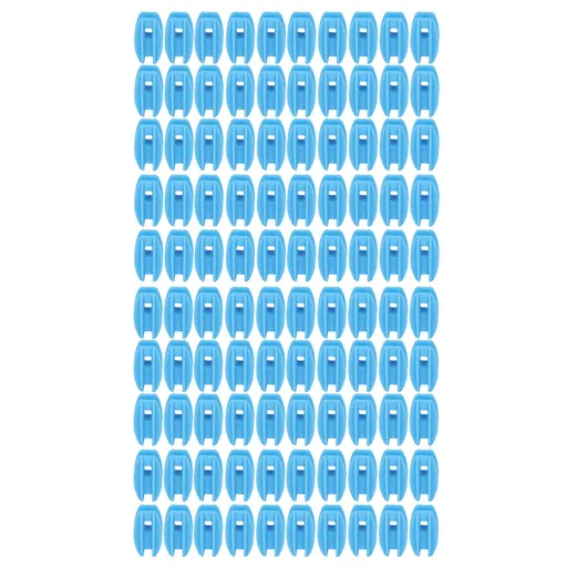 100PCS Electric Fence Insulator Weather Resistant ABS Square Tube Post Insulator for Steel Wire Blue