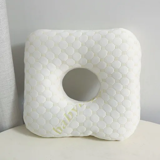 Light Gold Ear Piercing Pillow - Soft Side Sleeper Cushion with Hollow Center for Pressure Relief, Post-Piercing Care & Comfortable Napping