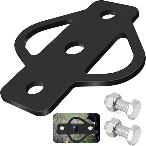 3-Way Trailer Hitch Adapter, Steel Hook Mounting with Bolts, Suitable for ATV Lawn Mower Golf Cart Yard Cart Garden Tractor Flat Towing Ball Installation (Black)