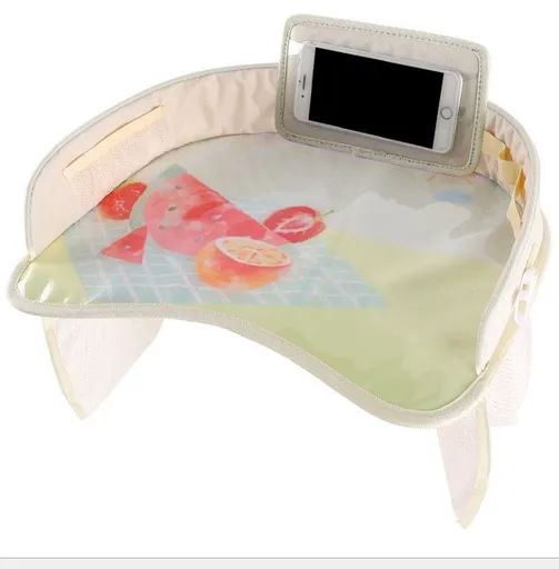 Mu suo Cartoon Car Seat Dining Table Oxford Cloth Fold Beige fruit
