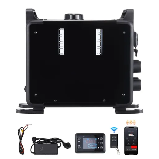 8KW Diesel Heater, 12V/24V All in One Diesel Air Heater, Bluetooth APP Control, Remote Control and Display Screen, CO Alarm, Fast Heating Vertical Portable Diesel Heater for Vehicles, Garage