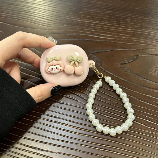 Girl Cherry [Pink Shell] + Pearl Bracelet AirPods Pro 2