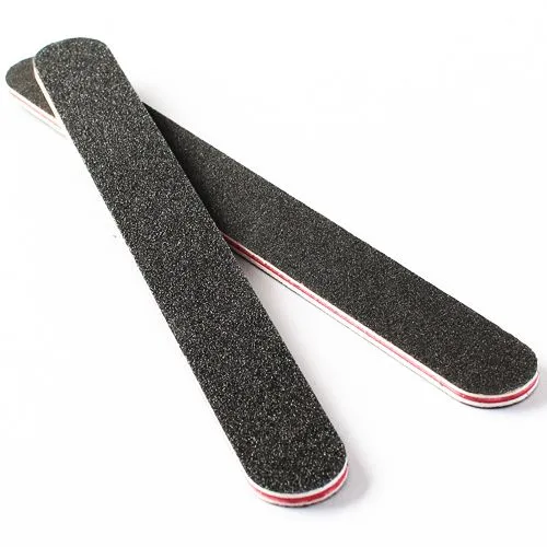 3pcs Straight Double-Sided Files 100/180 Grit, Black