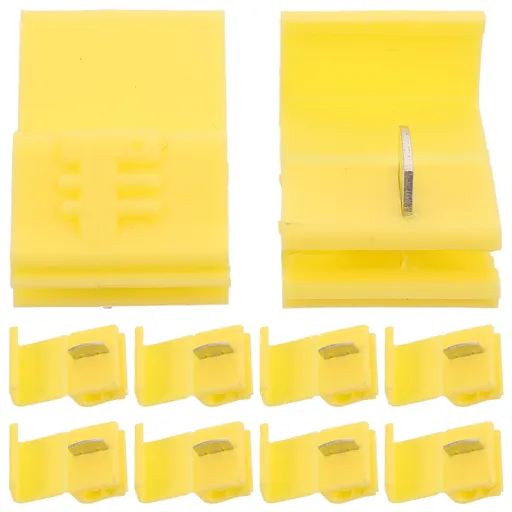 Worgeous Yellow Wire Connectors for Cars Quick Installation Components Waterproof Plastic 10pcs