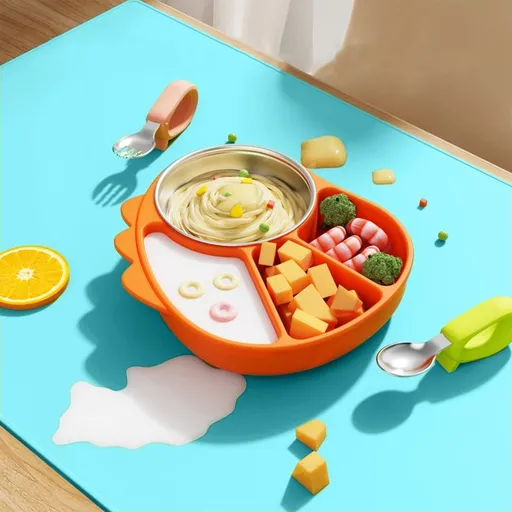 Silicone Craft Mat | Waterproof Non-Slip Desk Protector for Painting, Handicrafts & Kids Dining | Thickened Raised Edges | Easy Clean Table Cover for Home, Kitchen & Art Projects
