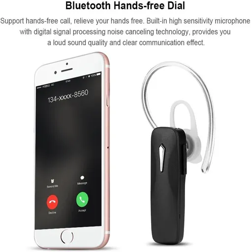 True Wireless Earbuds Bluetooth Noise-Canceling Portable In-Ear Black