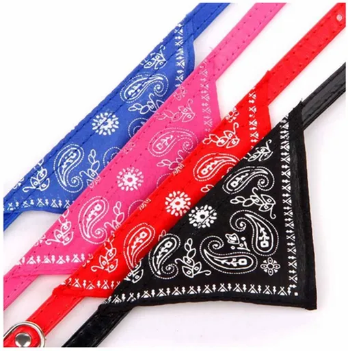 Blue Dog Cat Collar Bandana Scrunchie Scarf