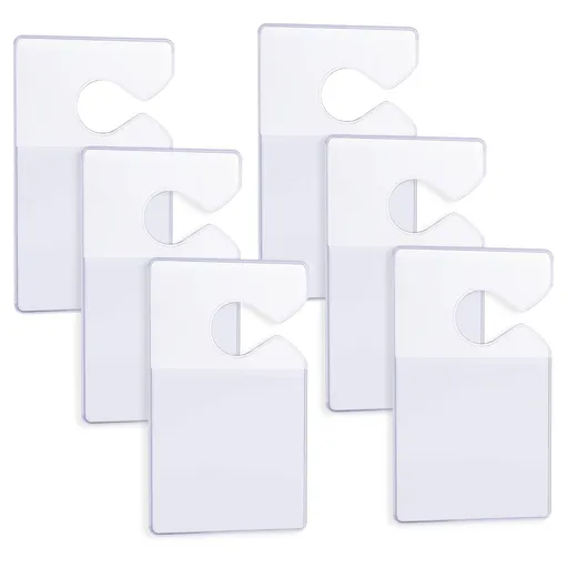 10 Pcs Clear Parking Permit Holder, 3 x 5 inch Car Vertical Parking Lot Pass Rear View Mirror Hanger for Car Passes, Stickers, Permits