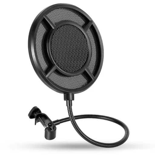 2-layer Anti spray net for Other Mic, Upgraded Metal Microphone Pop Filter Windscreen with Flexible 360°Gooseneck