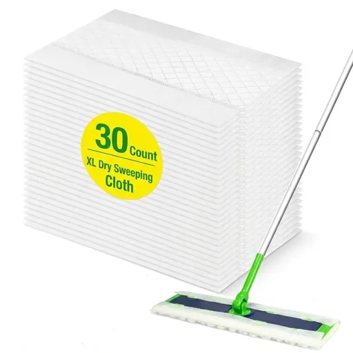 50Pcs XL Dry Sweeping Cloths for Sweeper XL Mop -Disposable X-Large Pet Dry Mop Refill - Multi-Surface Dry Cloth Refills for Floor Cleaning (Mop is not Included)