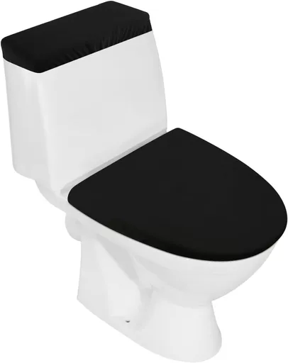 Toilet Lid Cover and Toilet Tank Lid Cover, Bathroom Toilet Lid Seat Cover Set, Stretch Washable Spandex Fabric Toilet Protector Cover, Fits Most Toilet Tanks & Lids