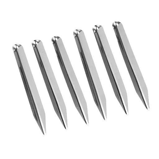 6Pcs Laboratory Spatula Set Kit Stainless Steel with Rounded Pointed Ends Curved Metal Bead Scoop Classroom Tool