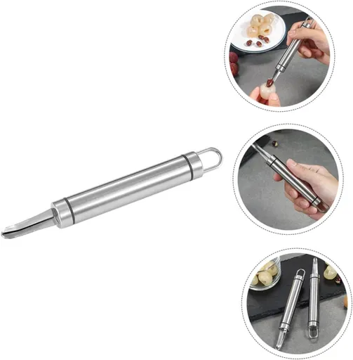 Fruit Corer - Professional Pitter - Creative Portable Longan Core Remover - Easy Core Removal - Ergonomic Handle - For Lychee and Longan Lovers - Kitchen Utensil