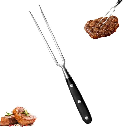 Waffle Fork - Meat Fork - Stainless Steel - Marshmallow Skewers - Serving Fork - 30 Cm - Waffle Iron Accessory - Waffle Maker Accessory - Carving Fork - Waffle Fork - Kitchen Utensils - Cooking Utensils - With Heat-Resistant Handle - For Grill Kitche