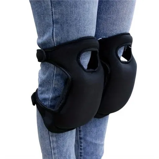 2-Pack - Garden Knee Braces - Soft and Comfortable Protective Knee Braces - Adjustable and Non-Slip - For Gardeners to Use When Cleaning, Scrubbing Floors and Pruning (Black)