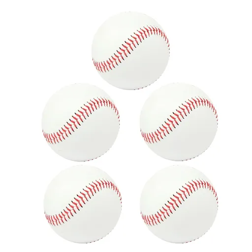 Exercise Baseball Training Balls Rubber 5 Pcs Indoor and Outdoor Practice