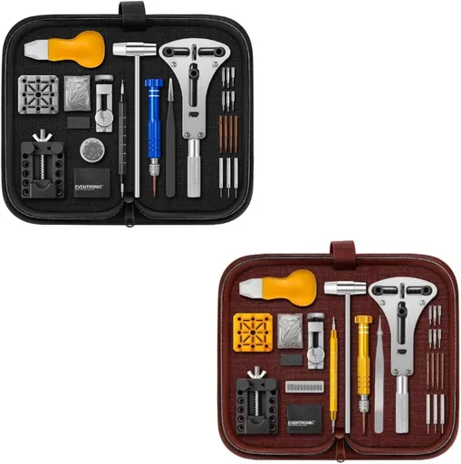 Watch Repair Kit with Black and Brown Bag