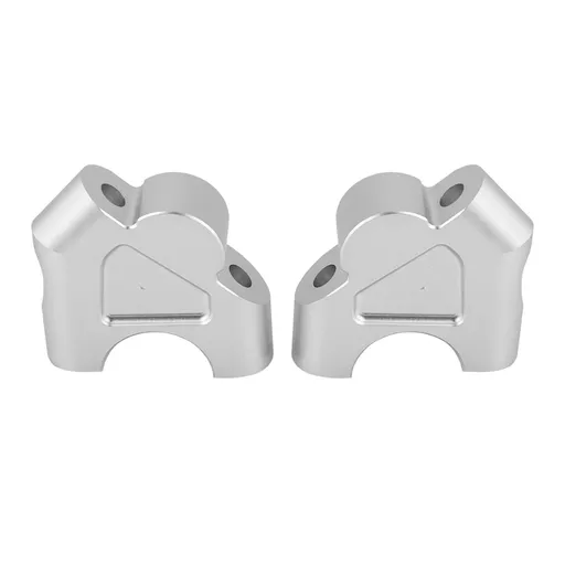 Motorcycle Handlebar Riser Adapters, Aluminum Handlebar Riser Clamp Height Up Adapters for(Silver)