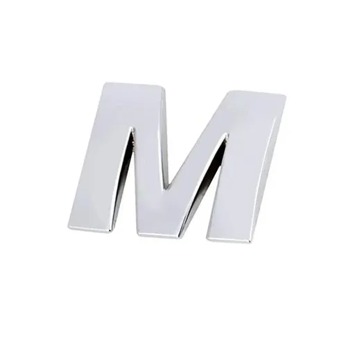 A-Z Alphabet Letters Car Sticker Self Adhesive Auto Badge Emblem 3D Chrome Good - M