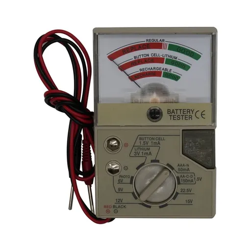 Battery Tester with Meter Electric Voltage Tester for Button Cell Batteries Battery Tester Checker