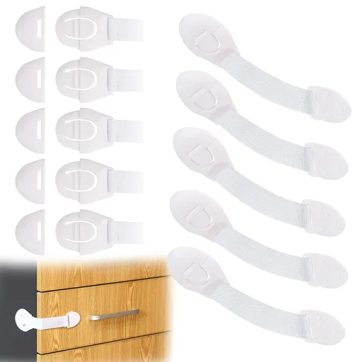 15pcs Child Safety Cabinet Locks, Baby Proofing Cabinet Locks for Cabinets Refrigerator Door Toilet lid and Drawers Door Latches