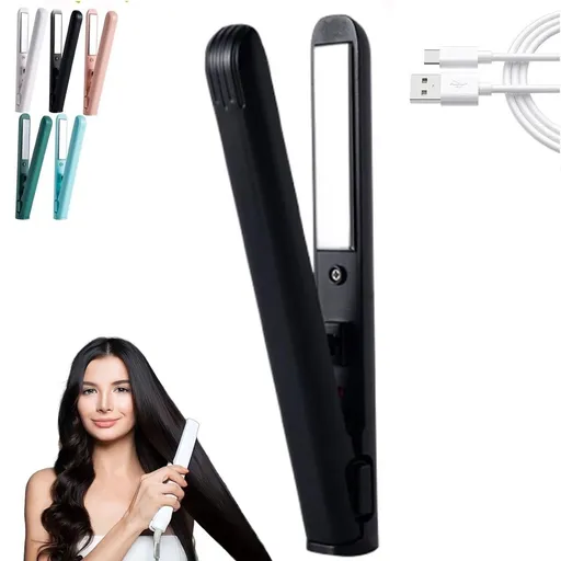 Curling Iron, Mini 2-in-8 CurlingIron for Hair, Portable USB for Travel Home