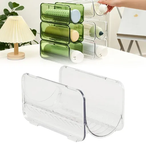 Stackable Water Bottle Organizer Plastic Bottle Holder For Fridge Pantry Kitchen Storage Rack For Wine Beer & Drinks